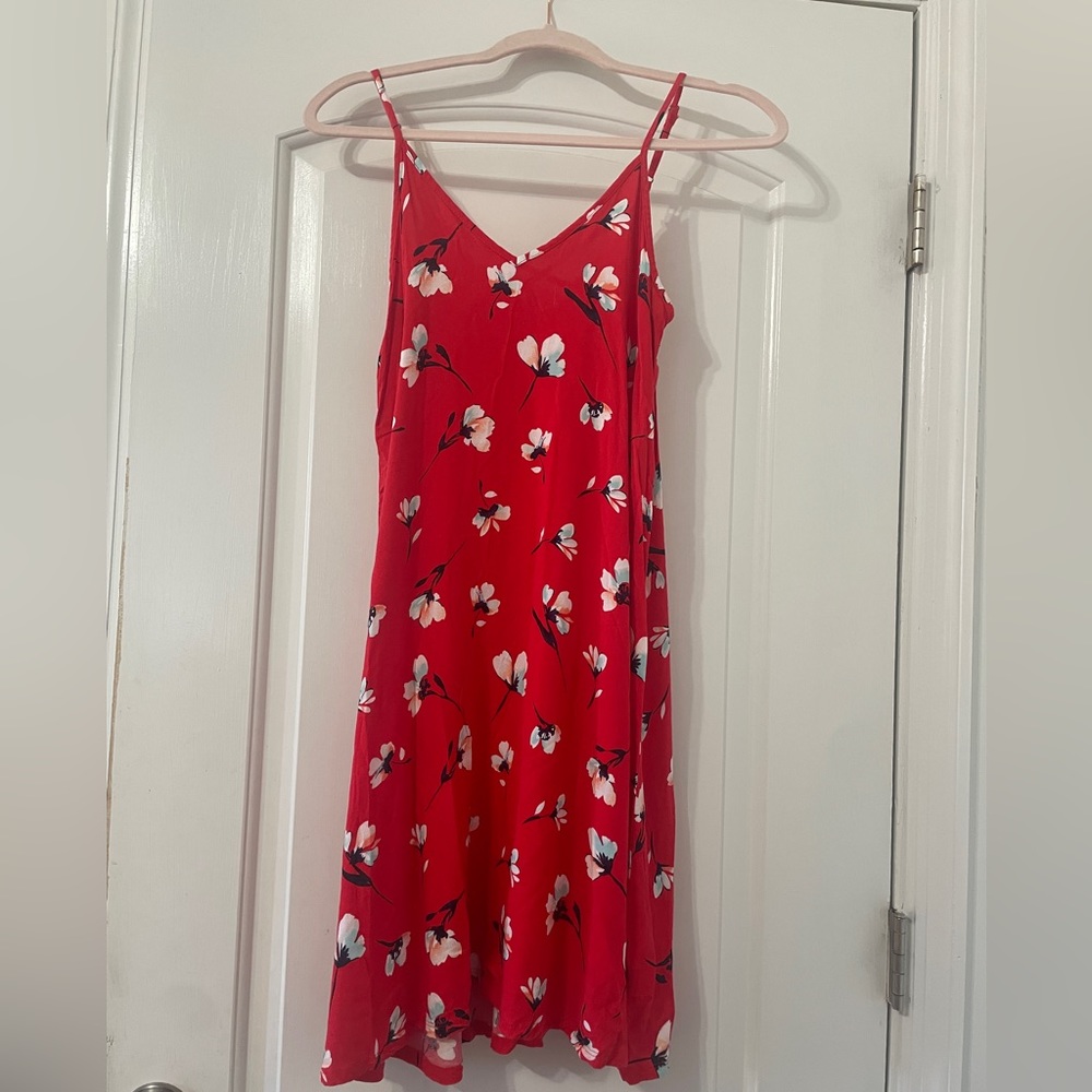SO Red Floral Dress